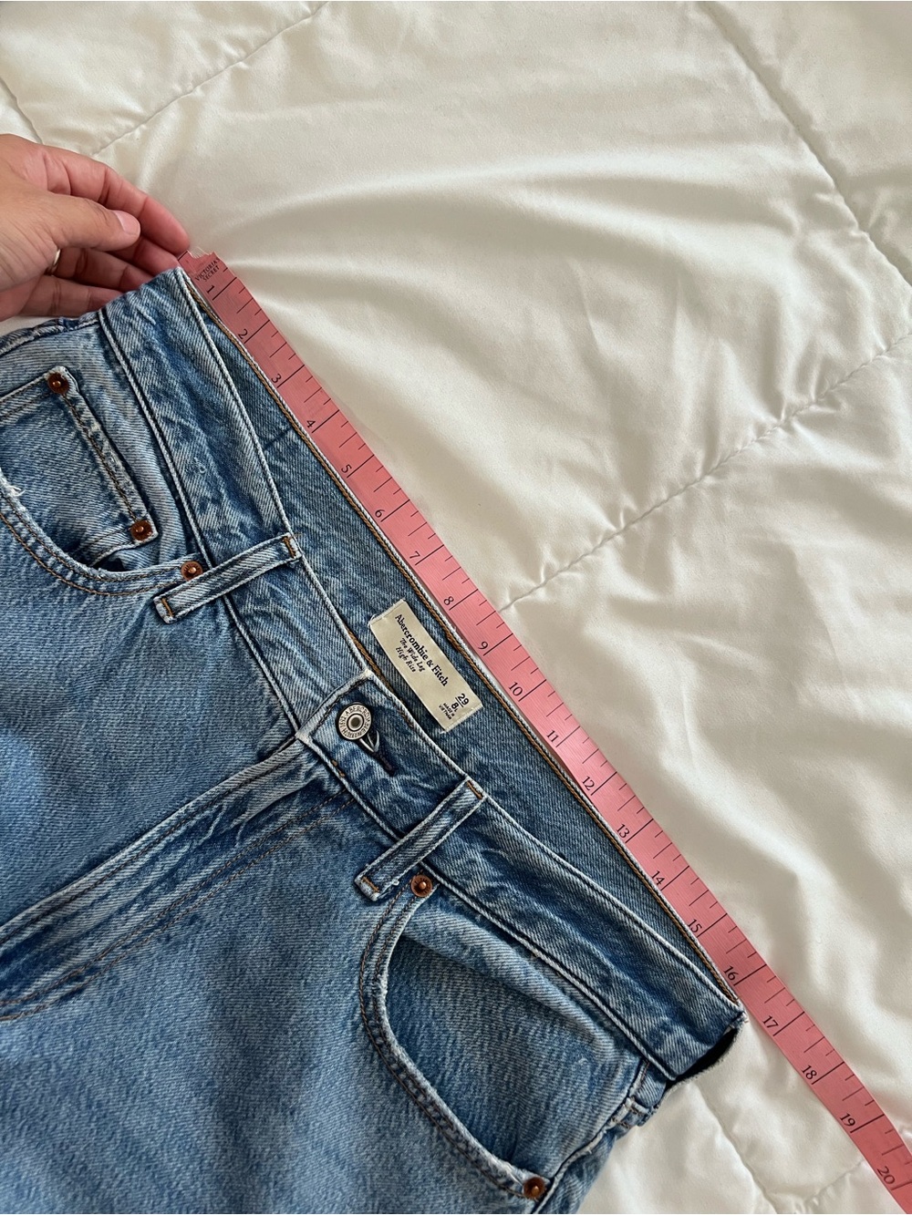 Abercrombie & Fitch Light Blue the Wide-Leg High-Rise Jeans size 29/8L - Picture 9 of 10